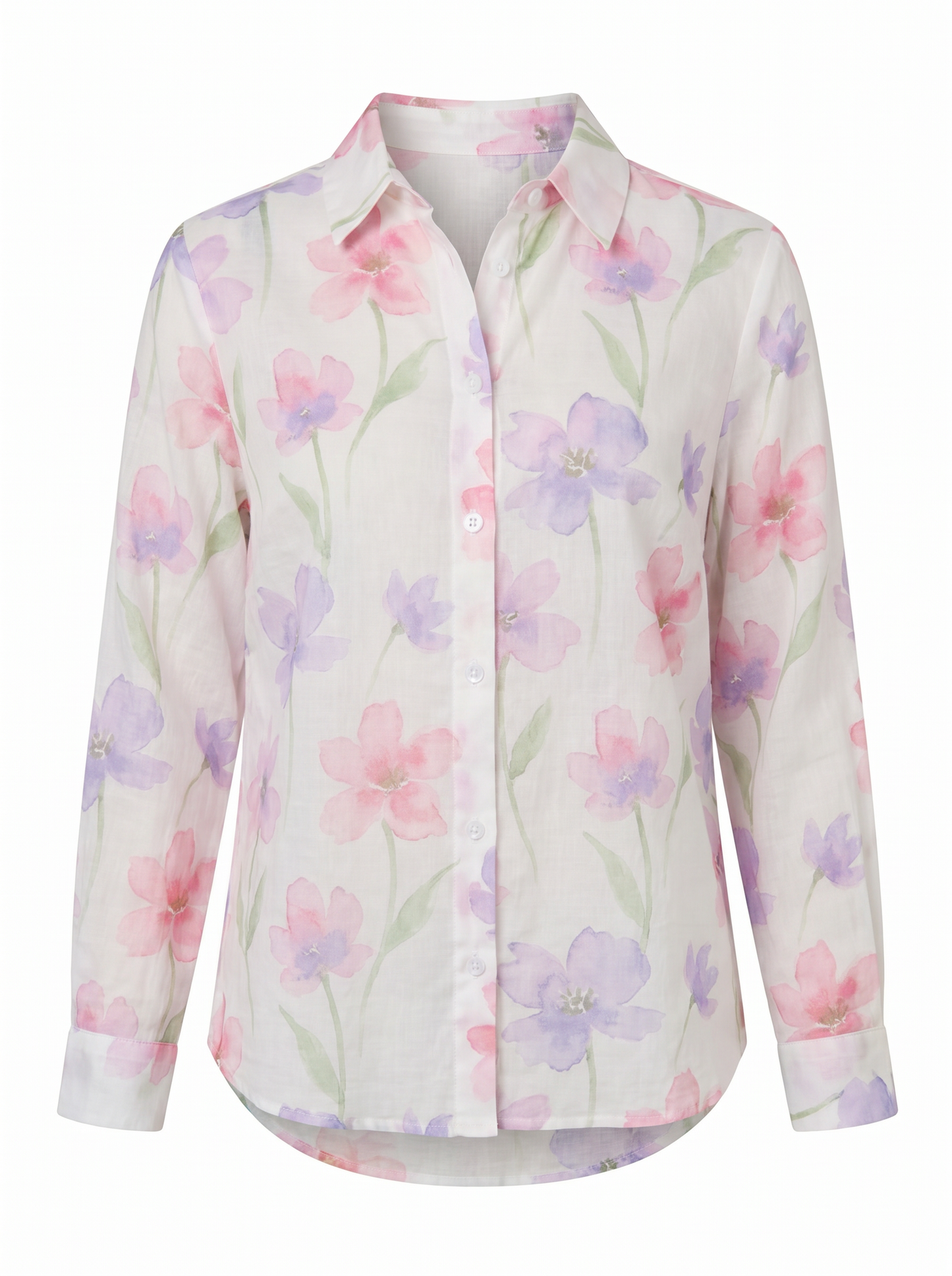 Terri Printed Button-Up Blouse