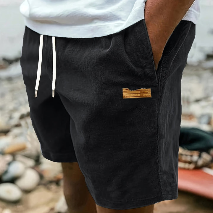Men's Relaxed Drawstring Shorts - Classic Cut — Black