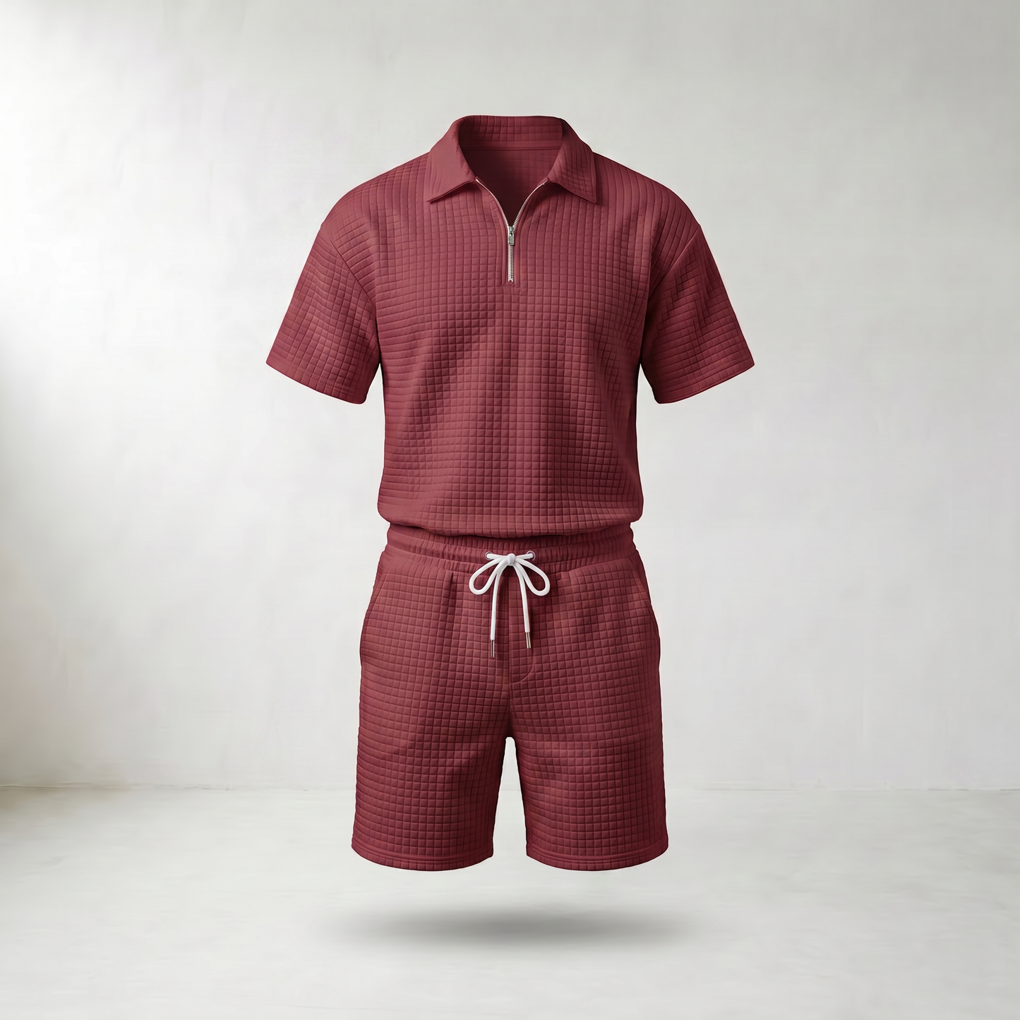 Gerald Half-Zip Polo Shorts Set