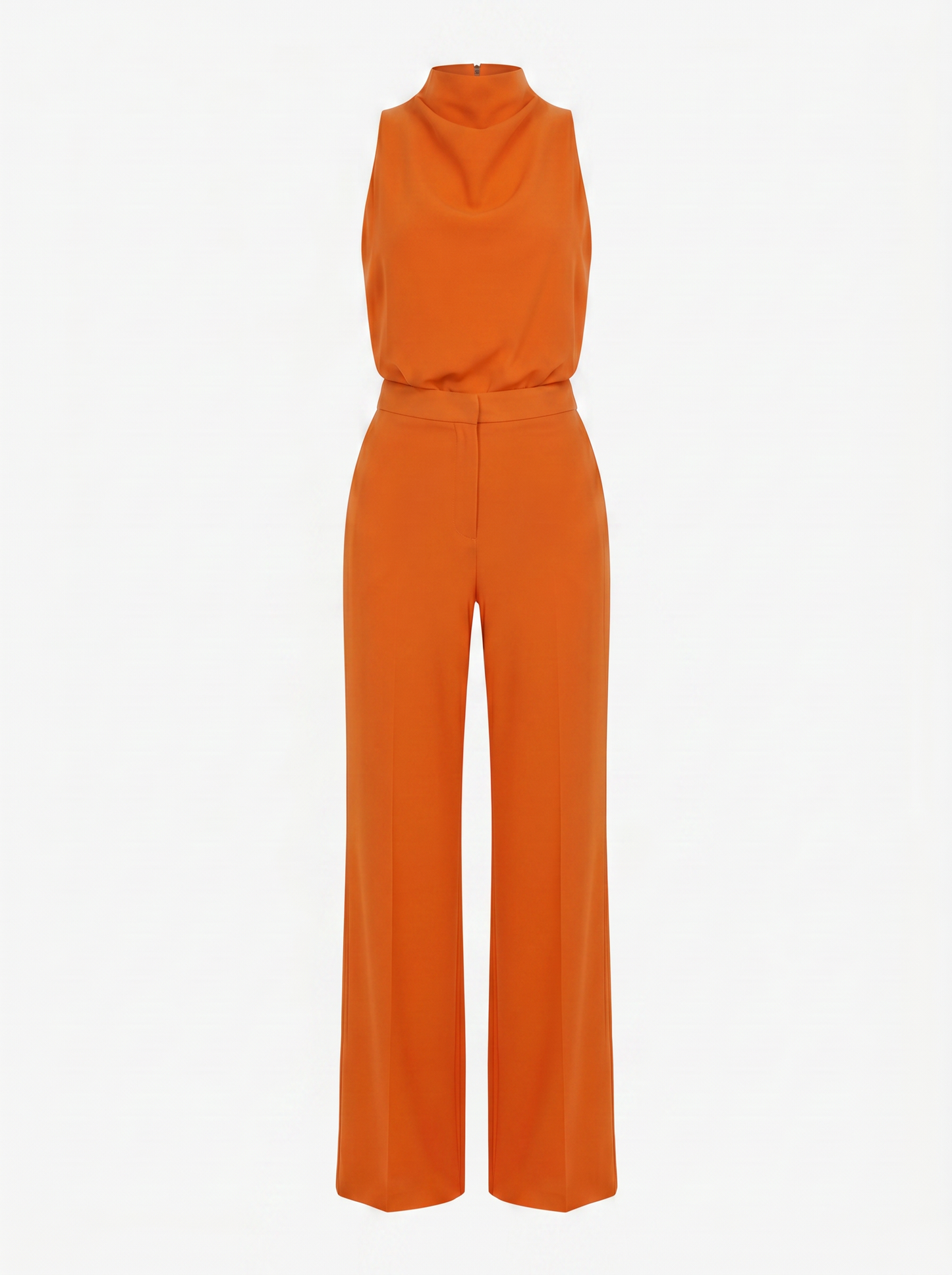 Saphirelle High Neck Wide-Leg Jumpsuit
