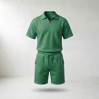 Gerald Half-Zip Polo Shorts Set