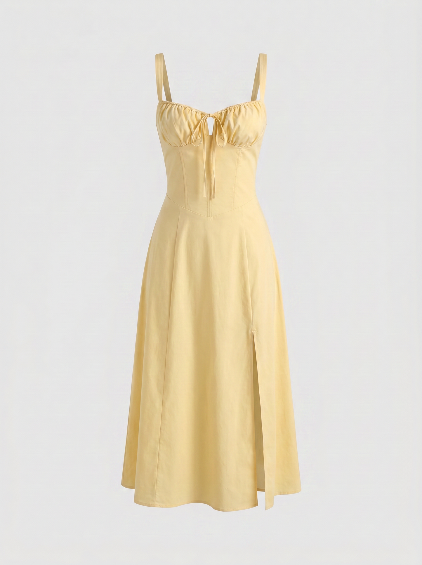 Valentina Floral Corsage Slit Midi Dress