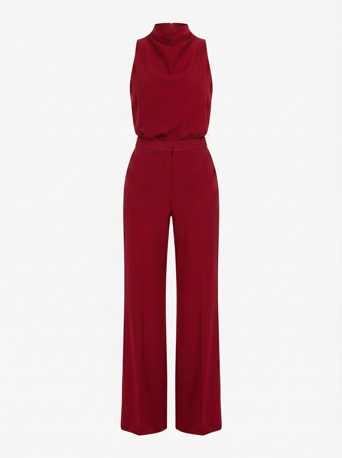 Saphirelle High Neck Wide-Leg Jumpsuit