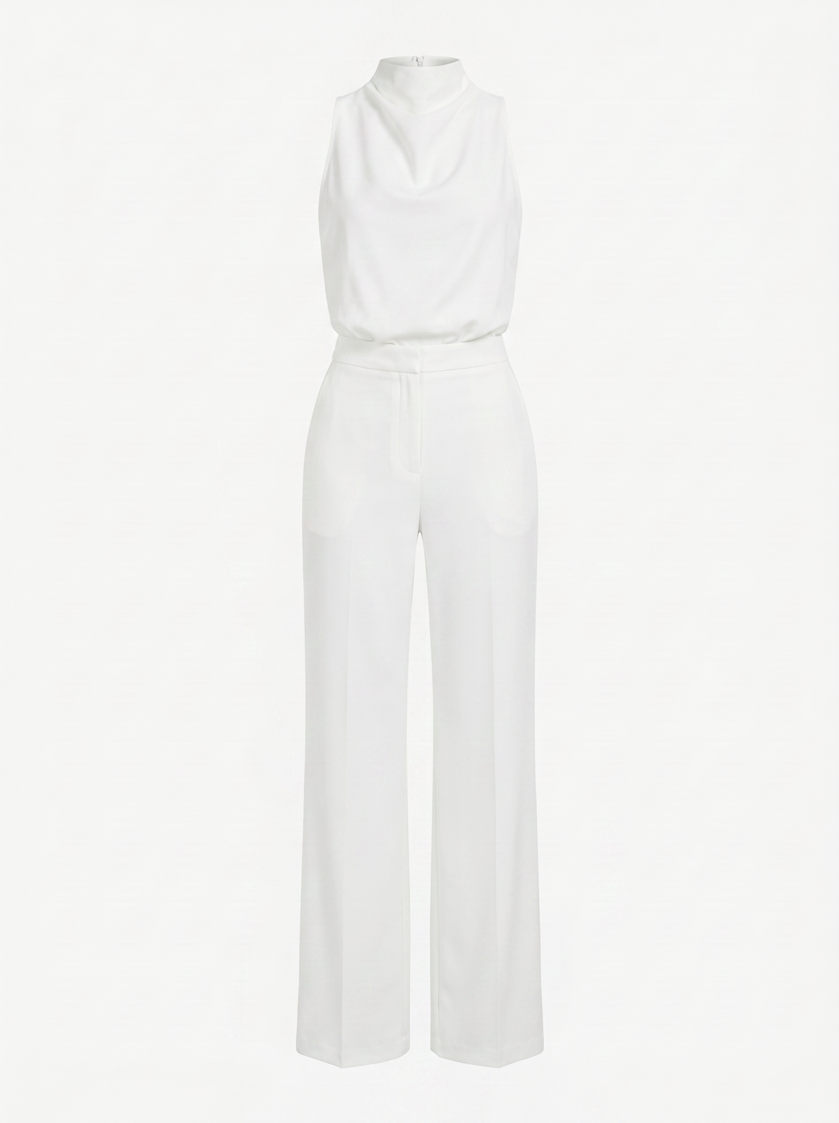 Saphirelle High Neck Wide-Leg Jumpsuit