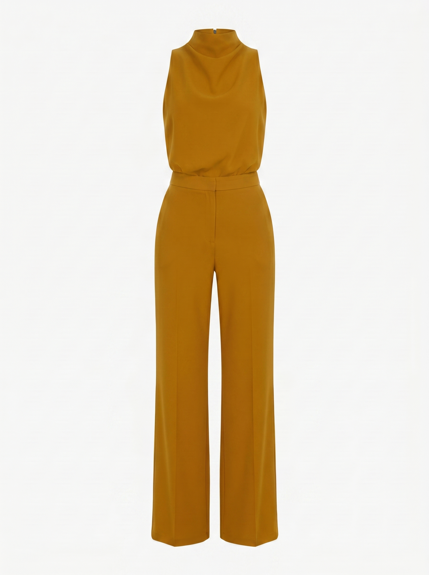 Saphirelle High Neck Wide-Leg Jumpsuit