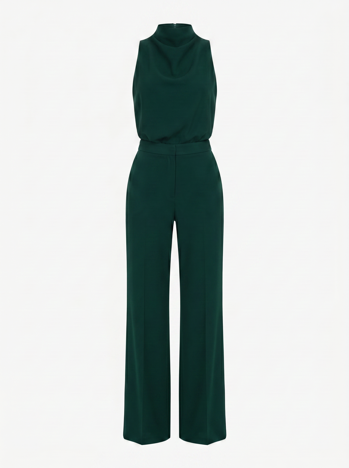 Saphirelle High Neck Wide-Leg Jumpsuit