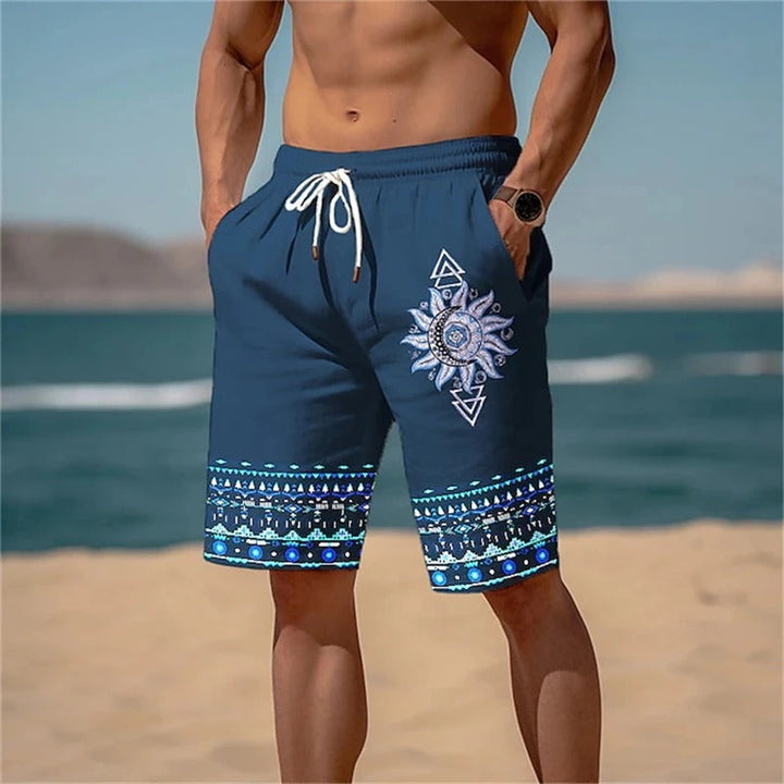 Tom Hollinger | Bedruckte Strandshorts mit Sonnenmotiv