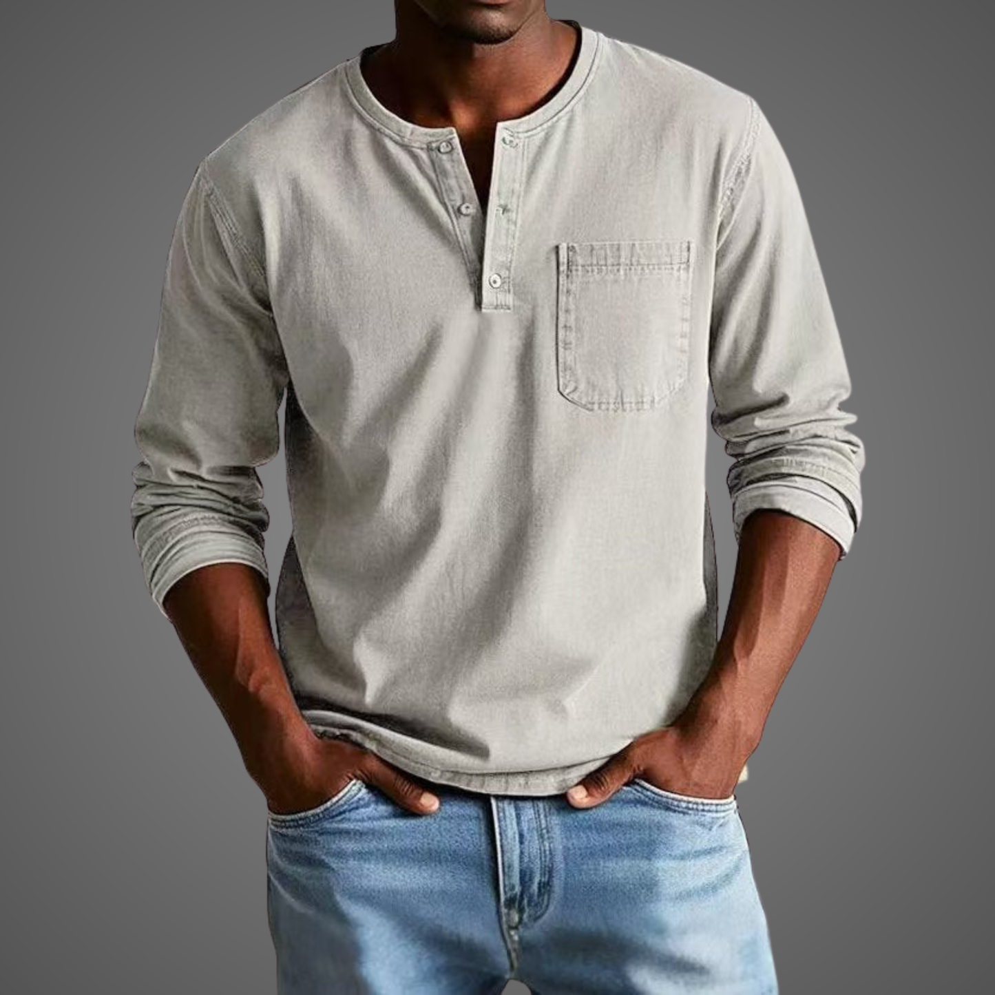 Nataniel | Men’s Henley Long Sleeve Shirt