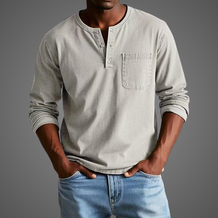 Nataniel | Men’s Henley Long Sleeve Shirt