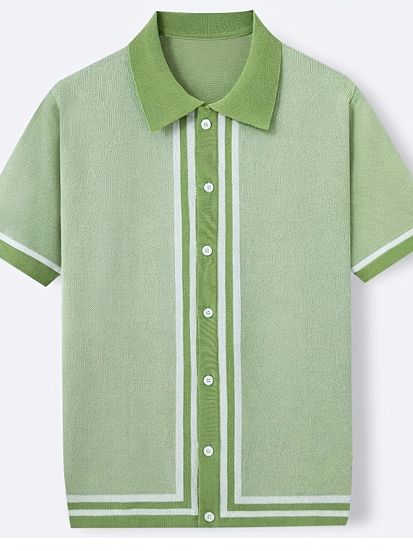 Malcolm | Retro Striped Short-Sleeve Polo Shirt