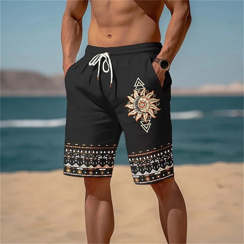 Tom Hollinger | Bedruckte Strandshorts mit Sonnenmotiv