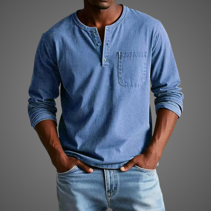 Nataniel | Men’s Henley Long Sleeve Shirt