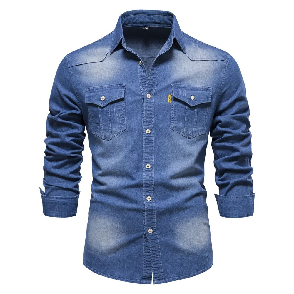 Tom Hollinger | Denim-Hemd im Western-Stil