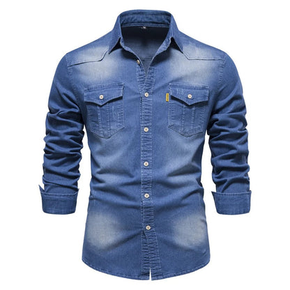 Tom Hollinger | Denim-Hemd im Western-Stil