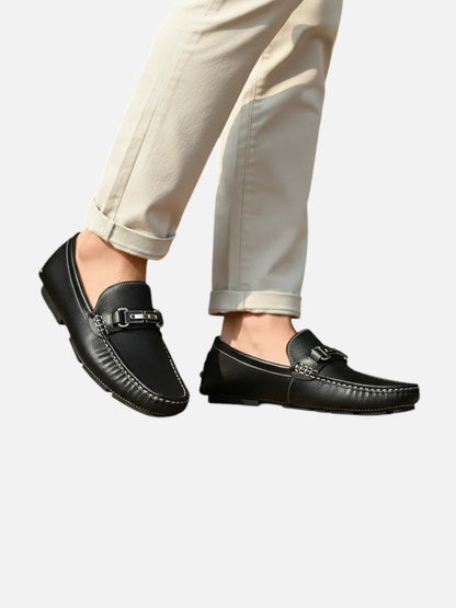 Men’s Leather Loafers – Cushioned Slip-On Dress Shoes