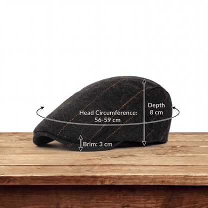 Edward | Heritage Pinstripe Stitch Flat Cap