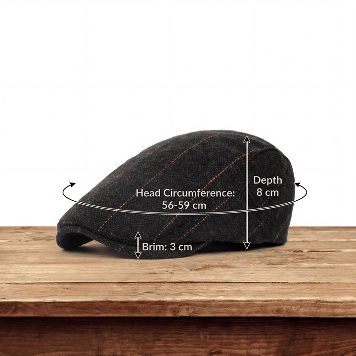 Edward | Heritage Pinstripe Stitch Flat Cap