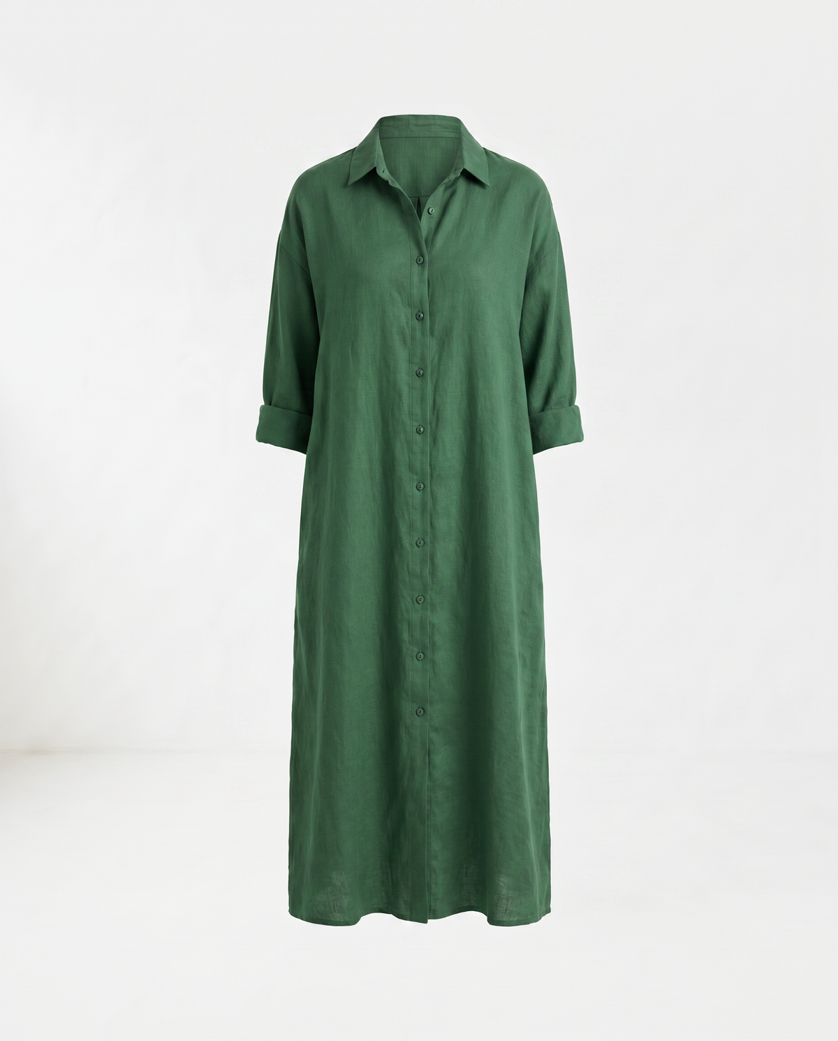 Amaris Linen Maxi Shirt Dress
