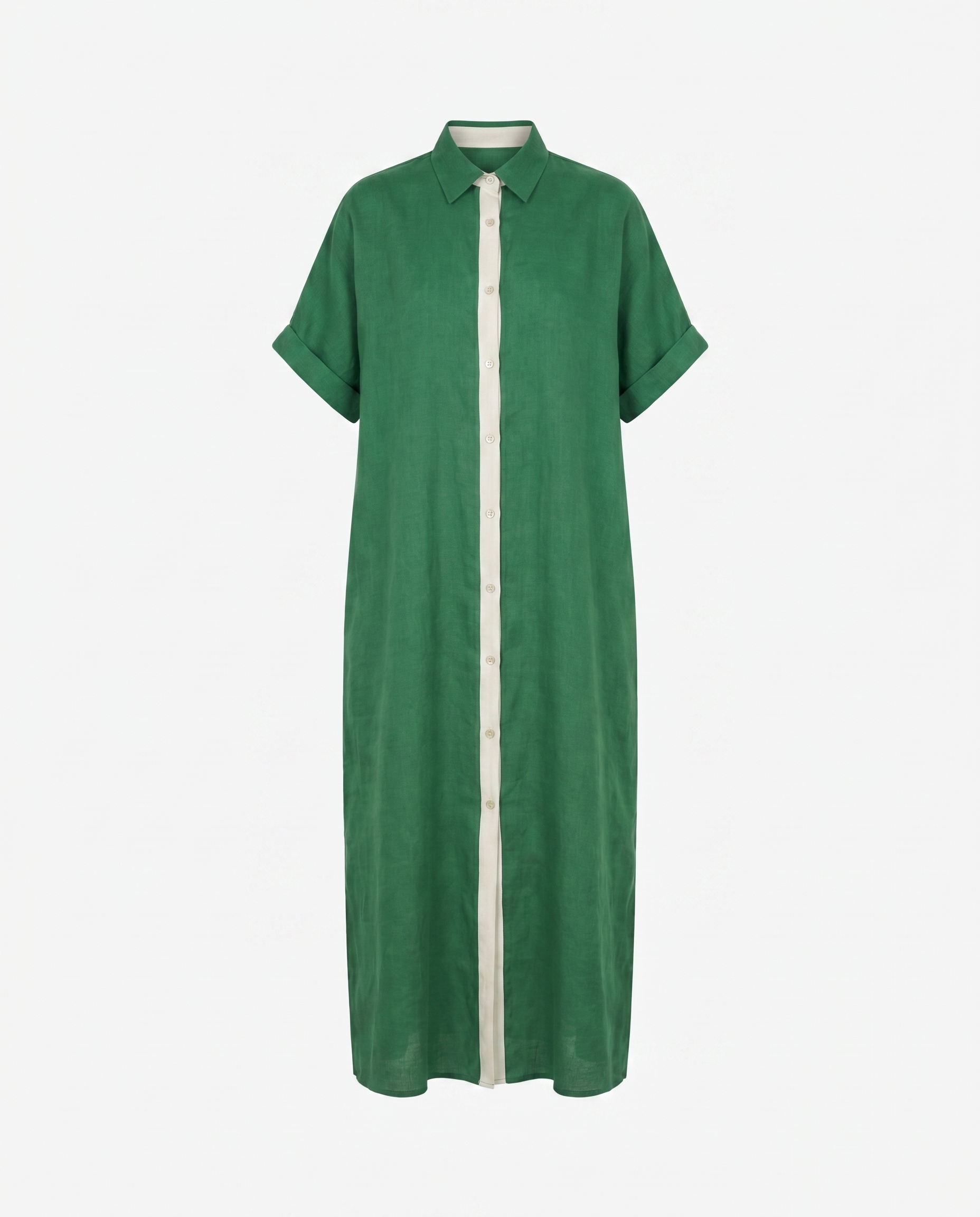 Gemma Belted Linen Shirt Dress