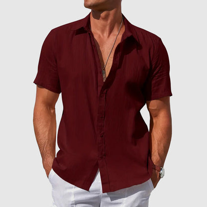 Sigmund | Men's Short Sleeve Linen Shirt