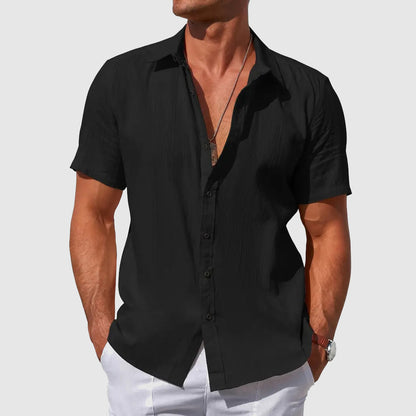 Sigmund | Men's Short Sleeve Linen Shirt