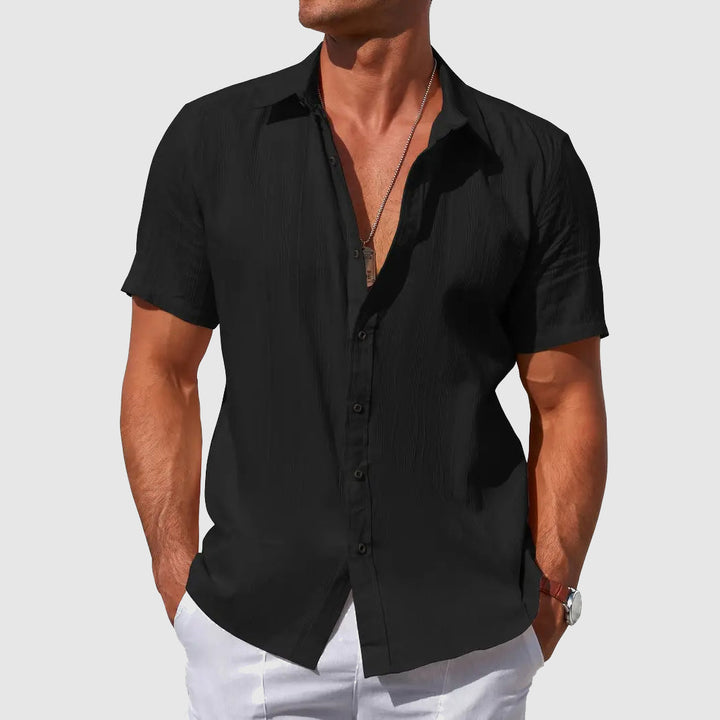 Sigmund | Men's Short Sleeve Linen Shirt