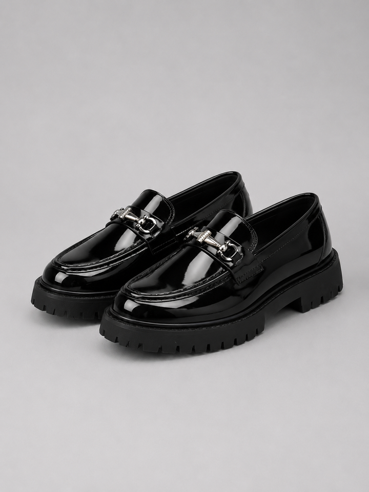 Men’s Chunky Sole Loafers – British Style Slip-On Shoes