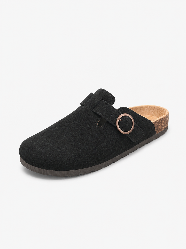 Men's Comfort Slip-On Clogs - Suede Look — Black