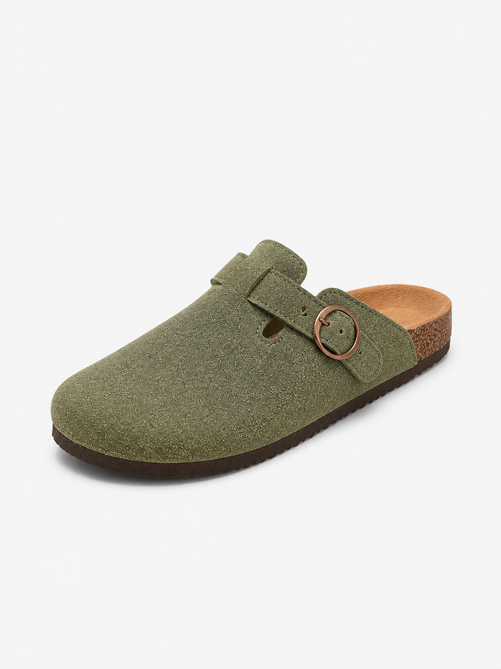 Men's Comfort Slip-On Clogs - Suede Look — Army Green