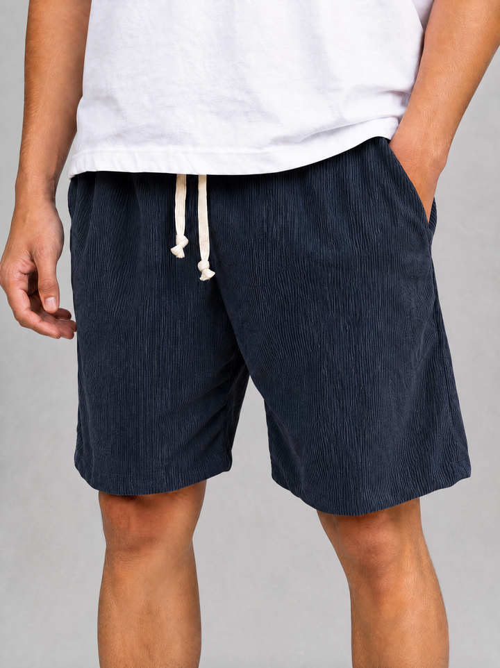 Men's Corduroy Shorts - Relaxed Fit — Navy