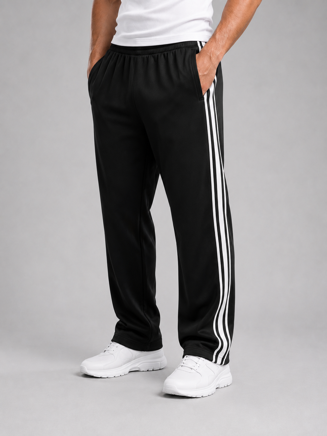 Men's Track Pants with Pockets – Relaxed Fit Sport Trousers