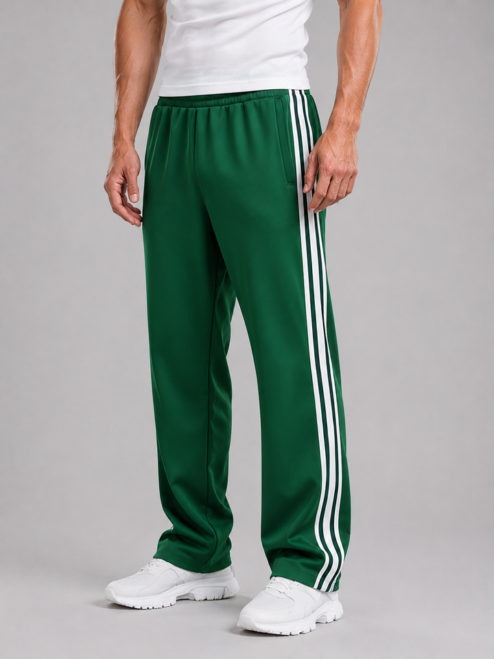Men's Track Pants with Pockets - Relaxed Fit Sport Joggers — Green