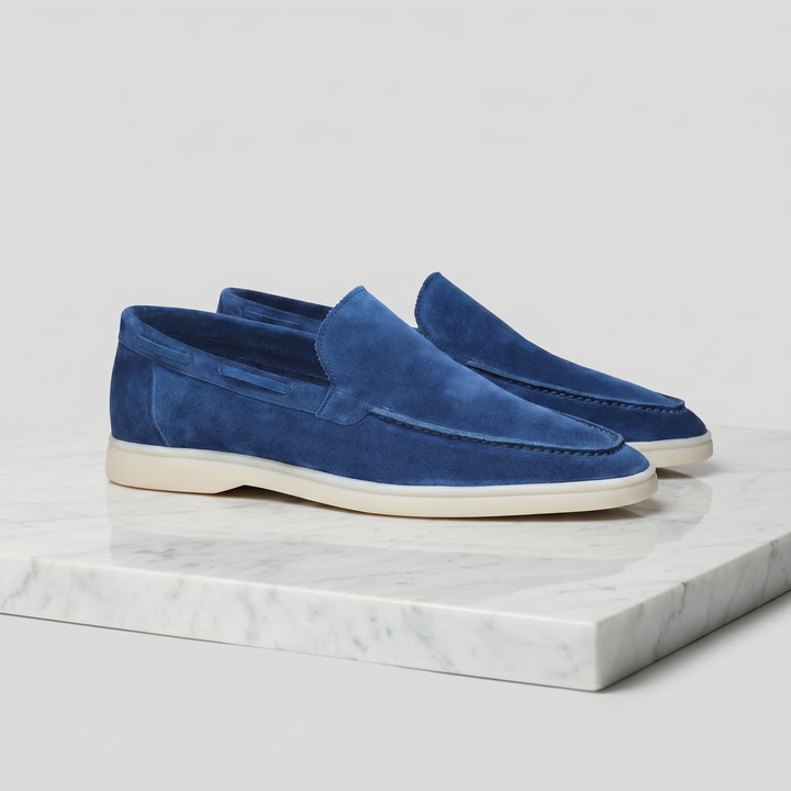 Men's Premium Suede Loafers - Classic Casual and Formal Shoes — Deep Blue