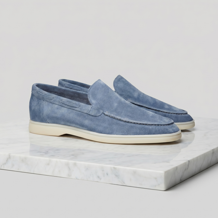Men's Premium Suede Loafers - Classic Casual and Formal Shoes — Ocean Blue