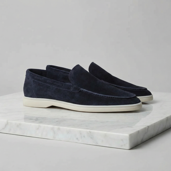 Men's Premium Suede Loafers - Classic Casual and Formal Shoes — Navy