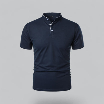 Cedric | Men’s Collarless Polo Shirt