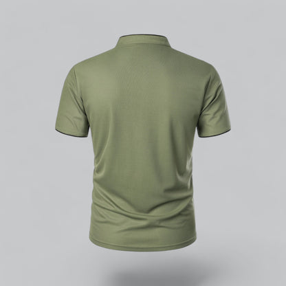Cedric | Men’s Collarless Polo Shirt