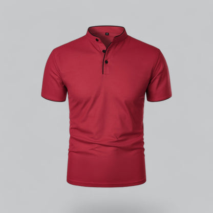 Cedric | Men’s Collarless Polo Shirt