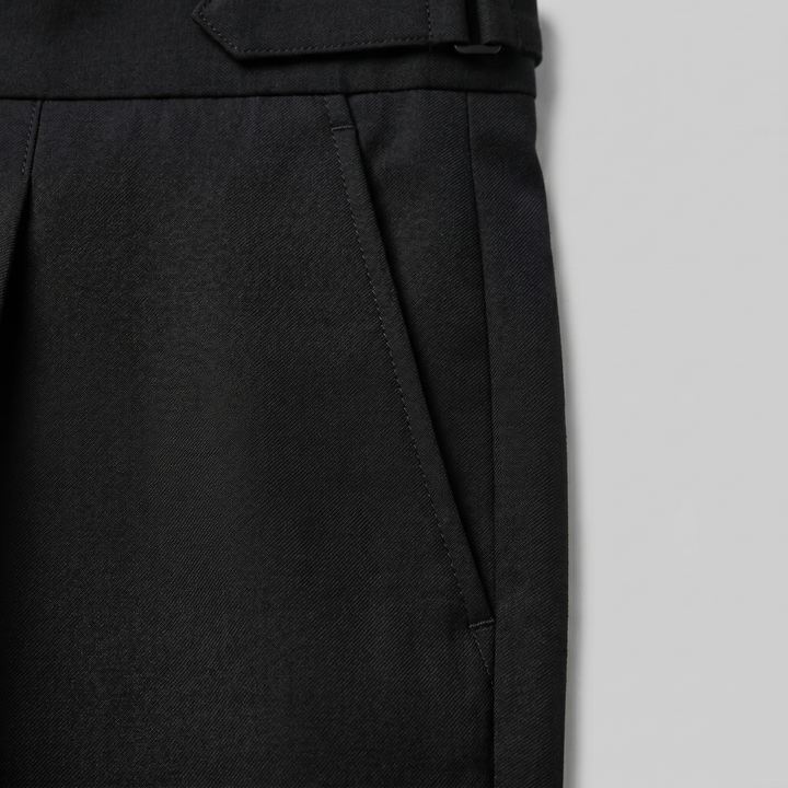 Men's High Waist Formal Trousers with Tailored Fit
