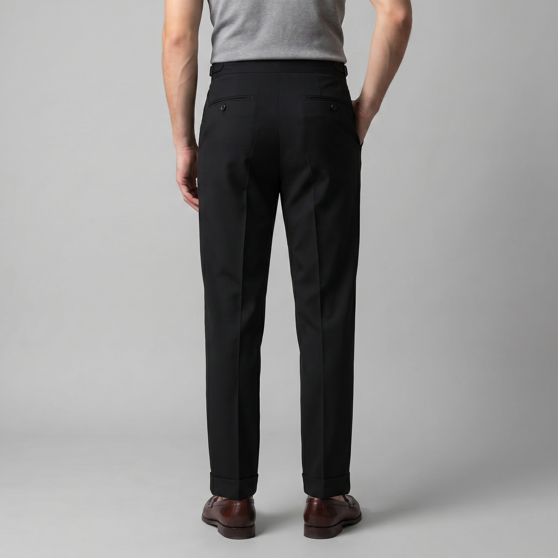 Men's High Waist Formal Trousers with Tailored Fit