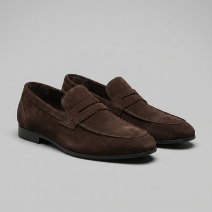 Men's Suede Penny Loafers