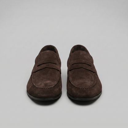 Men's Suede Penny Loafers