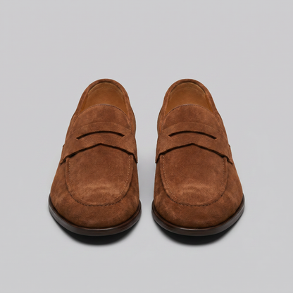 Men's Suede Penny Loafers