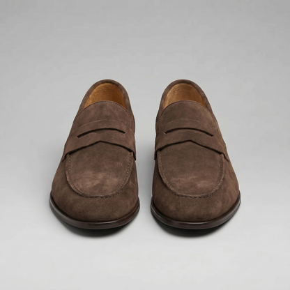 Men's Suede Penny Loafers