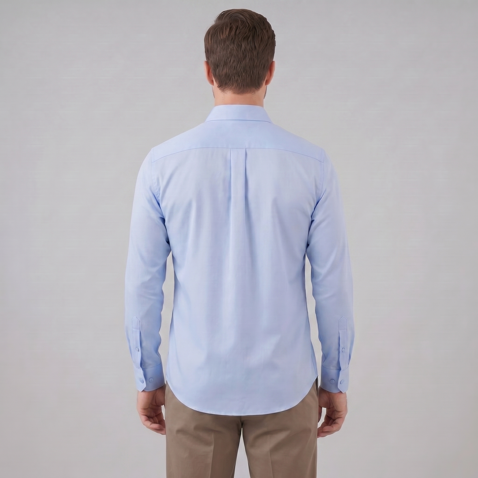 Men's Slim Fit Long-Sleeve Dress Shirt