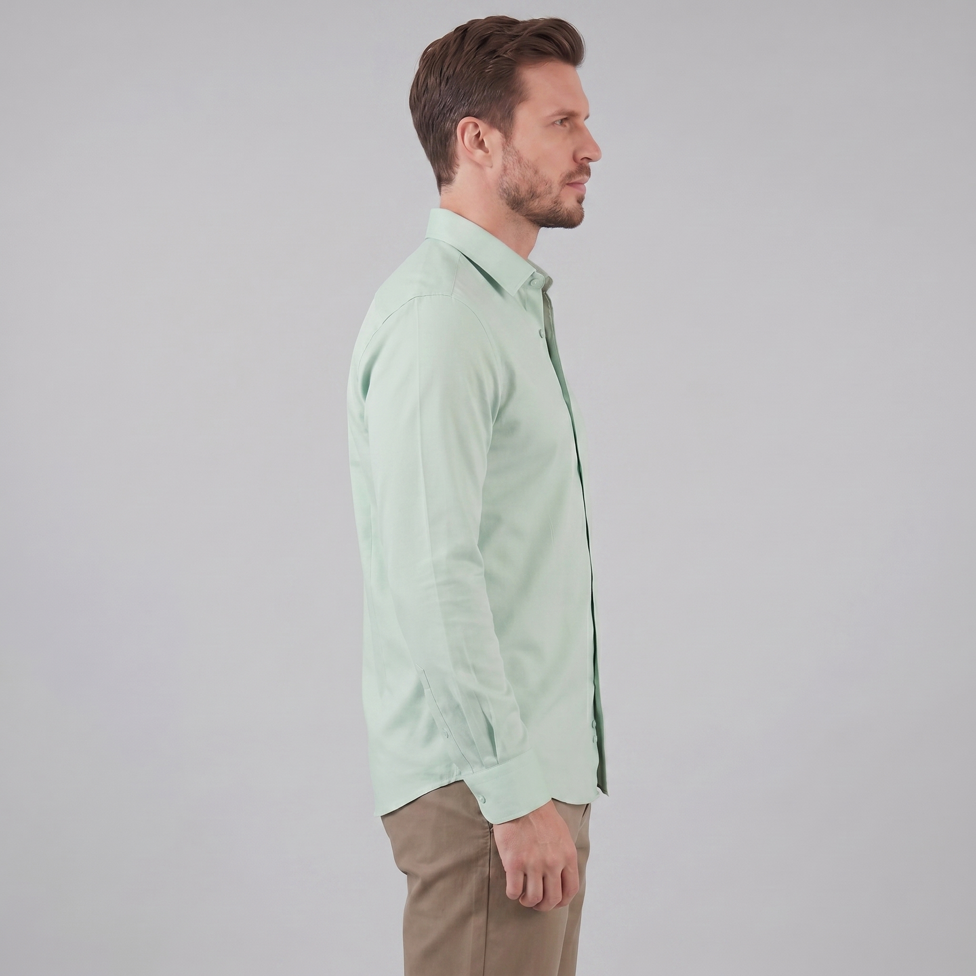 Men's Slim Fit Long-Sleeve Dress Shirt