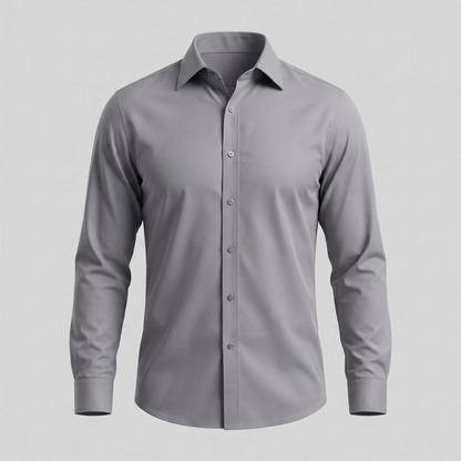 Men's Slim Fit Long-Sleeve Dress Shirt