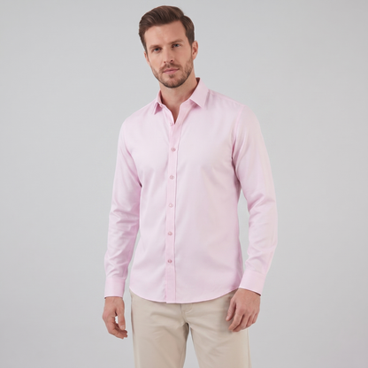 Men's Slim Fit Long-Sleeve Dress Shirt