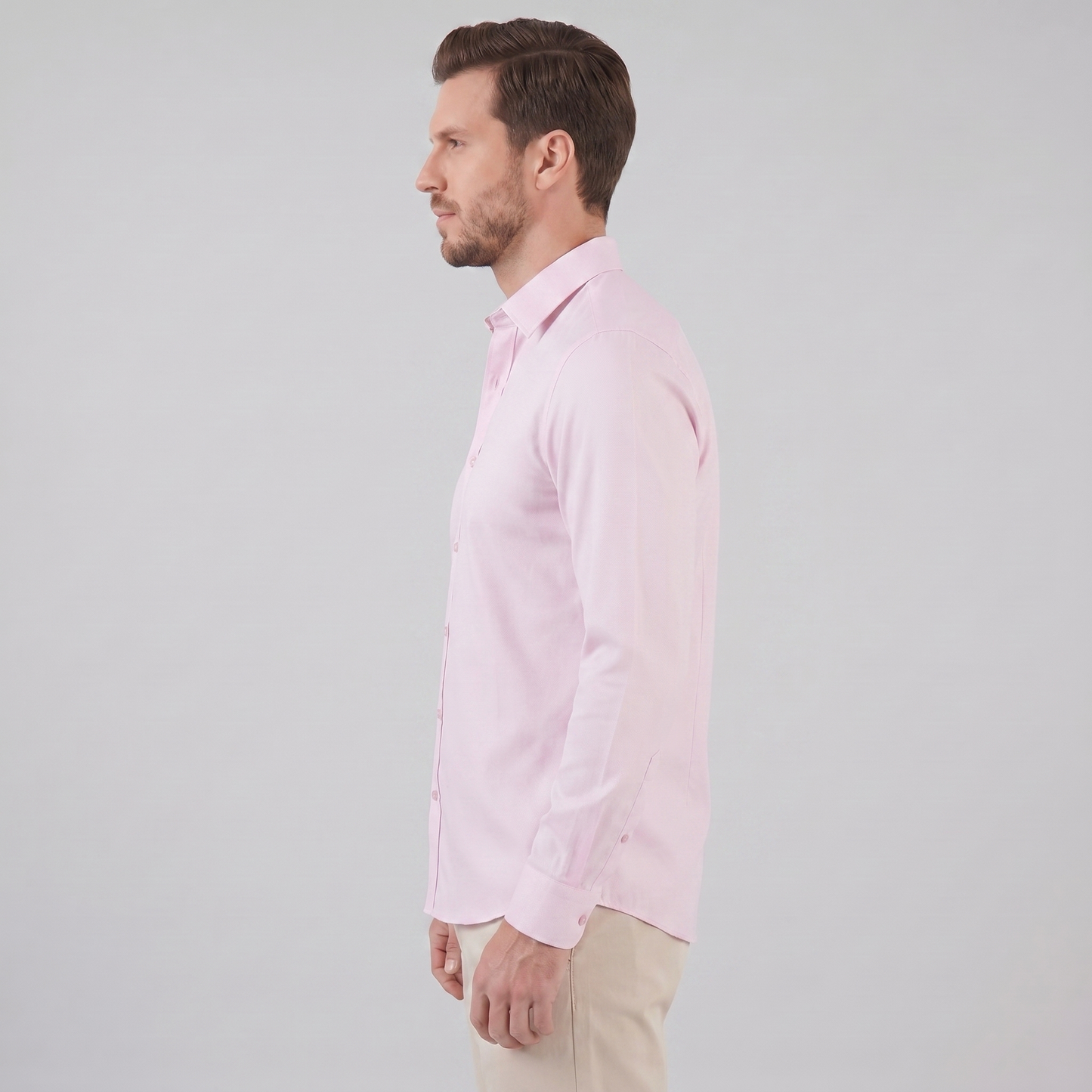 Men's Slim Fit Long-Sleeve Dress Shirt