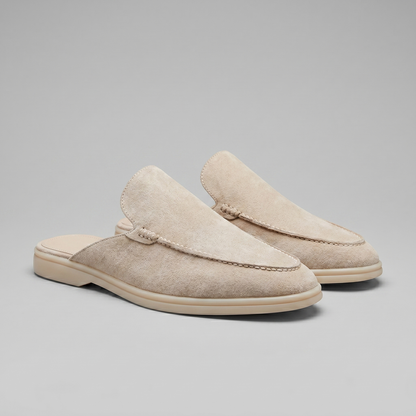 Men's Suede Backless Loafer Mules